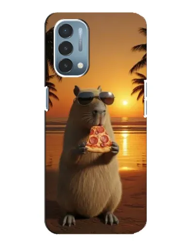 Чехол для OnePlus Nord N200 5G (DE211) с картинкой «Капибара с пиццей»