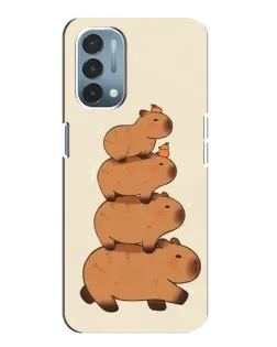 Чехол для OnePlus Nord N200 5G (DE211) с картинкой «Башня из капибар»