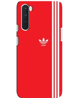 Чохол для OnePlus Nord з картинкою «Червоний мінімалізм Adidas»