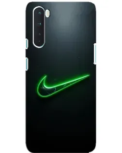 Чохол для OnePlus Nord з картинкою «Неоновий контур Nike» Чохол для OnePlus Nord з картинкою «Неоновий контур Nike»