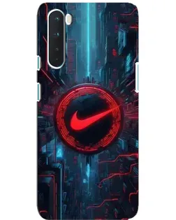 Чехол для OnePlus Nord с картинкой «Техногенный стиль Nike»