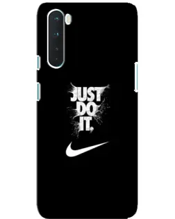 Чехол для OnePlus Nord с картинкой «Текстовый принт Nike»
