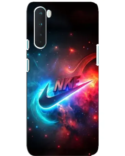 Чехол для OnePlus Nord с картинкой «Огненный логотип Nike»