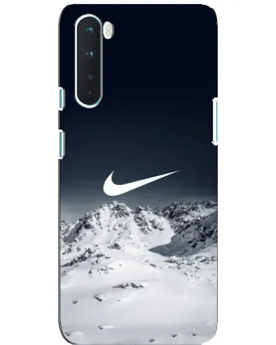 Чехол для OnePlus Nord с картинкой «Nike — зимние горы»