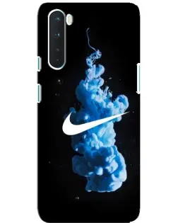 Чехол для OnePlus Nord с картинкой «Nike и синий дым»