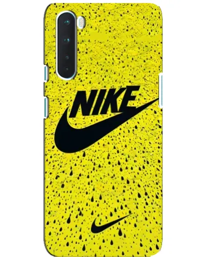 Чехол для OnePlus Nord с картинкой «Желтый текстурный Nike»