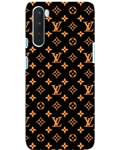 Чехол для OnePlus Nord с картинкой «Золотая монограмма LV»