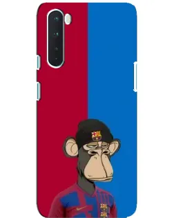 Чехол для OnePlus Nord с картинкой «Bored Ape — фанат Барсы»