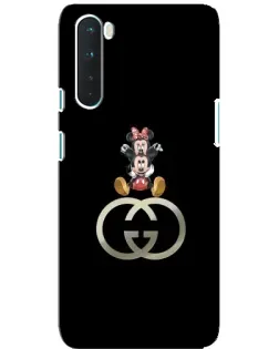 Чохол для OnePlus Nord з картинкою «Мінні Маус на лого»
