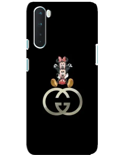 Чохол для OnePlus Nord з картинкою «Мінні Маус на лого»