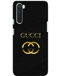 Чохол для OnePlus Nord з картинкою «Золотий логотип Gucci»