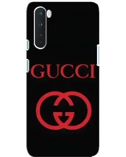 Чохол для OnePlus Nord з картинкою «Gucci — червоний логотип»