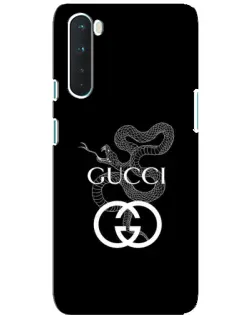 Чохол для OnePlus Nord з картинкою «Gucci — срібна змія»