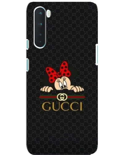 Чохол для OnePlus Nord з картинкою «Мінні Маус Gucci — чорний»