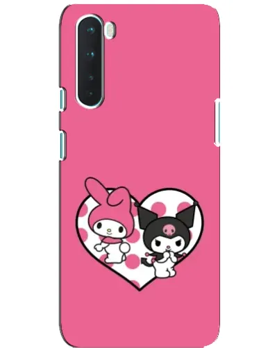 Чехол для OnePlus Nord с картинкой «Kuromi и My Melody»