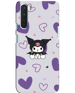 Чехол для OnePlus Nord с картинкой «Kuromi и лавандовые сердца»