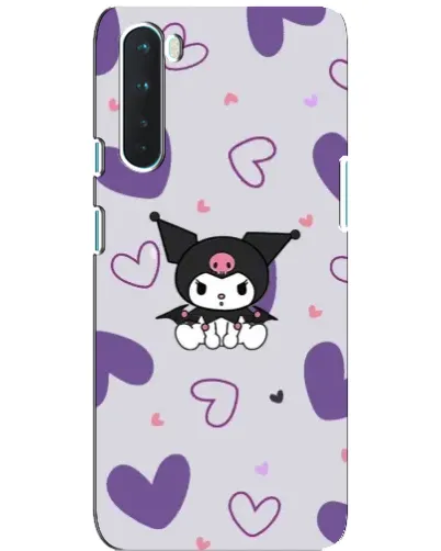 Чехол для OnePlus Nord с картинкой «Kuromi и лавандовые сердца»