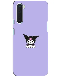Чехол для OnePlus Nord с картинкой «Kuromi — фиолетовый минимализм»