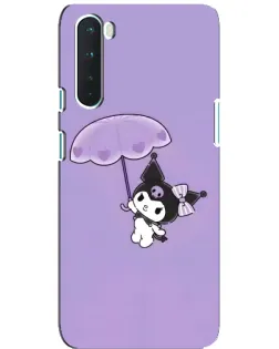 Чехол для OnePlus Nord с картинкой «Kuromi с зонтиком»