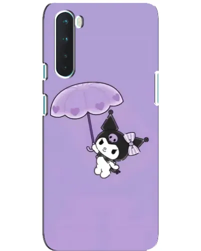 Чехол для OnePlus Nord с картинкой «Kuromi с зонтиком»