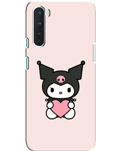 Чехол для OnePlus Nord с картинкой «Kuromi и сердце»