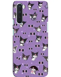 Чехол для OnePlus Nord с картинкой «Kuromi — паттерн»