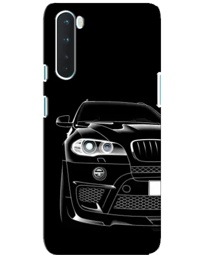 Чехол для OnePlus Nord с картинкой «Темный силуэт BMW»