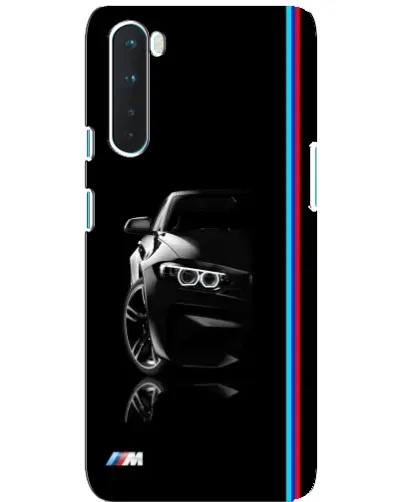 Чехол для OnePlus Nord с картинкой «Силуэт BMW в темноте»