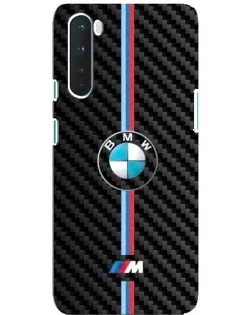 Чехол для OnePlus Nord с картинкой «Эмблема BMW и карбон»