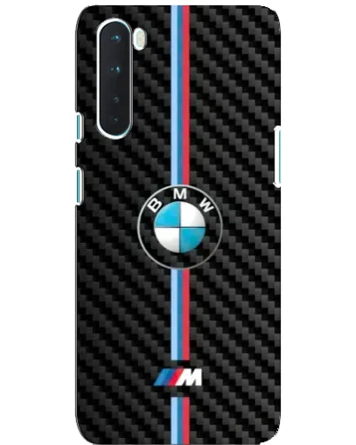 Чехол для OnePlus Nord с картинкой «Эмблема BMW и карбон»