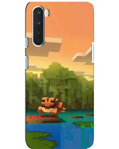 Чохол для OnePlus Nord з картинкою «Майнкрафт захід сонця»