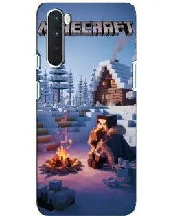 Чохол для OnePlus Nord з картинкою «Зимовий Minecraft»