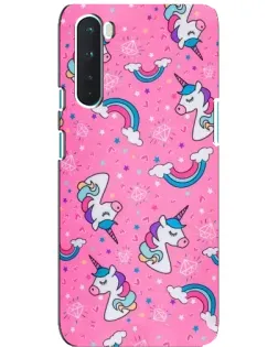 Чехол для OnePlus Nord с картинкой «Unicorn паттерн розовый»