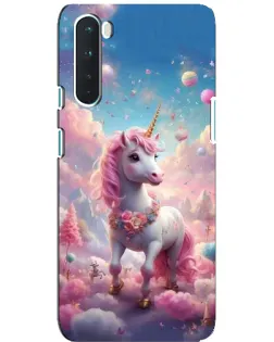 Чехол для OnePlus Nord с картинкой «Единорог среди облаков»