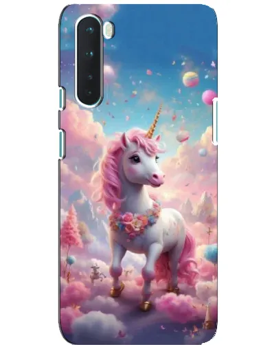 Чехол для OnePlus Nord с картинкой «Единорог среди облаков»
