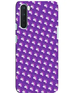 Чехол для OnePlus Nord с картинкой «Единороги на фиолетовом»