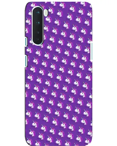 Чехол для OnePlus Nord с картинкой «Единороги на фиолетовом»