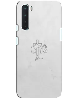 Чехол для OnePlus Nord с картинкой «Иоанна 3:16 Крест»