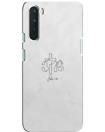 Чехол для OnePlus Nord с картинкой «Иоанна 3:16 Крест»