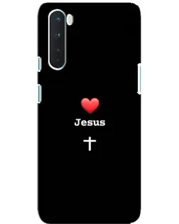 Чехол для OnePlus Nord с картинкой «Сердце - Jesus»