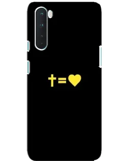 Чехол для OnePlus Nord с картинкой «Сердце и Крест»