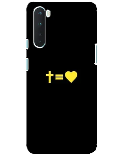 Чехол для OnePlus Nord с картинкой «Сердце и Крест»