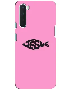 Чехол для OnePlus Nord с картинкой «Розовый символ  Jesus»