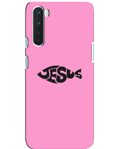 Чехол для OnePlus Nord с картинкой «Розовый символ  Jesus»
