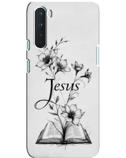 Чехол для OnePlus Nord с картинкой «Цветы и Библия»