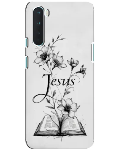 Чехол для OnePlus Nord с картинкой «Цветы и Библия»