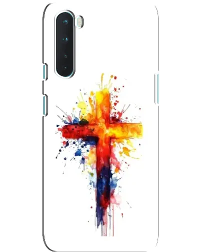 Чехол для OnePlus Nord с картинкой «Акварельный крест»