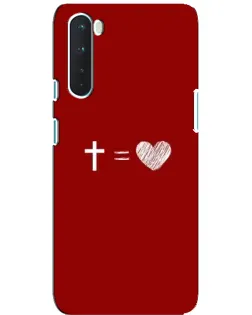 Чехол для OnePlus Nord с картинкой «Уравнение любви»