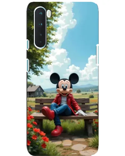 Чехол для OnePlus Nord с картинкой «Микки на скамейке» Чехол для OnePlus Nord с картинкой «Микки на скамейке»