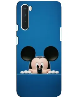 Чехол для OnePlus Nord с картинкой «Микки выглядывает»